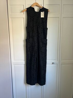 Zara Black Lace Sleeveless Jumpsuit